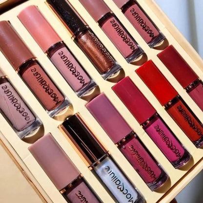 Matte Lip Gloss Set ( Pack of 12 ) Allow to open