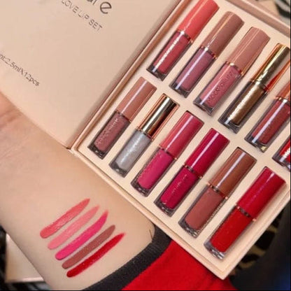 Matte Lip Gloss Set ( Pack of 12 ) Allow to open